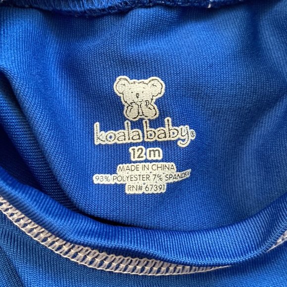 Koala Baby Blue Wave Swim Rashguard T-shirt 12m - Picture 6 of 7